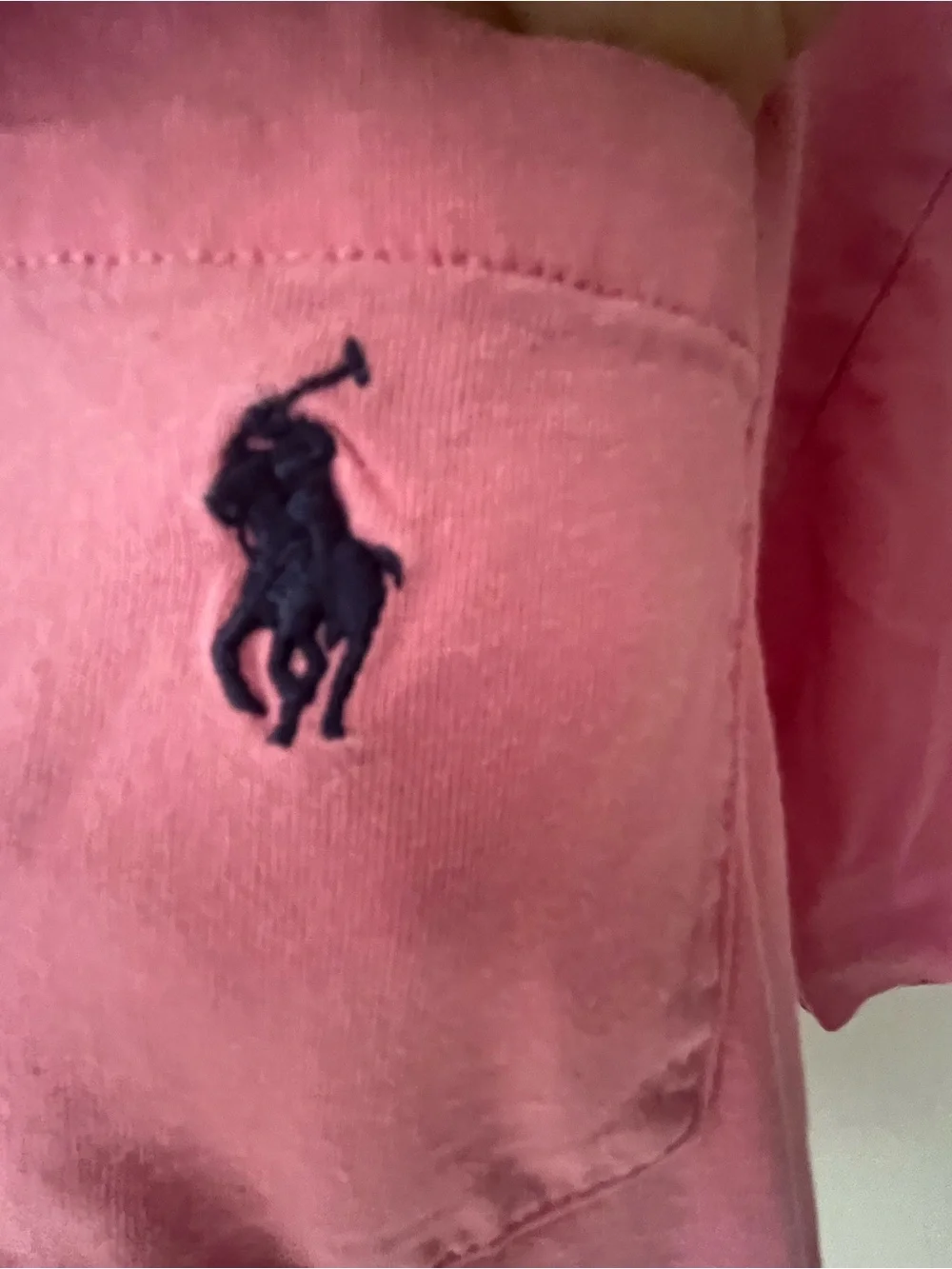 Polo by Ralph Lauren Short Sleeve Pocket Tee in Pink with Navy Pony
